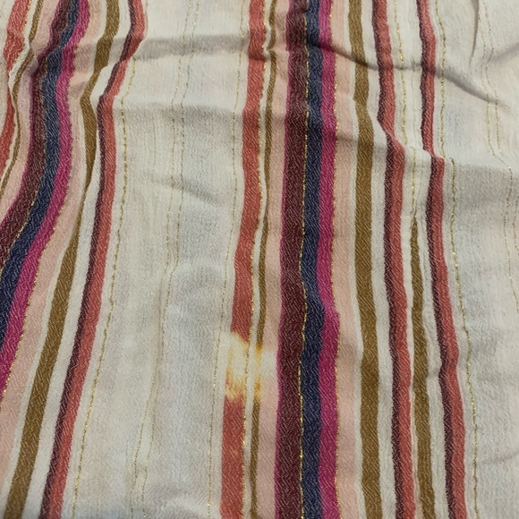 💛 Maurice Striped Ruffle Sleeve Blouse | Pink Blue Gold White | Women's XL - Picture 8 of 8